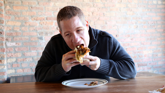Illustration for article titled We’re Sorry To Inform You That This White Supremacist Struggling To Eat A Giant Burrito Is All Of Us